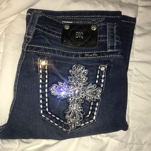 Mid-Rise Boot cut Miss Me Jeans- Size 28